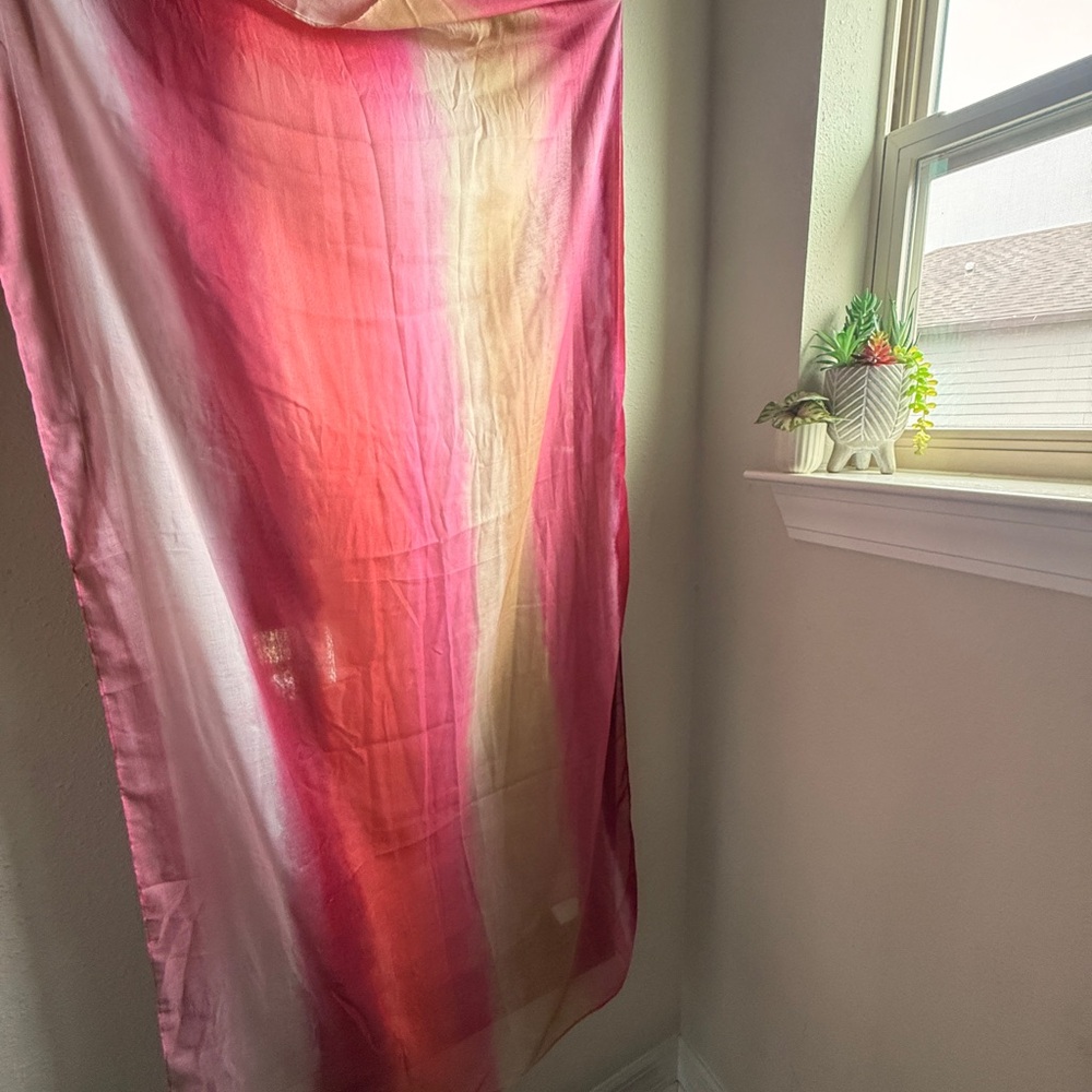 MarlaWynne Vibrant Pink and Tan Scarf New - Picture 6 of 6